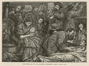 Transatlantic Passenger Ships Prints: Steerage Pasengers / 1850