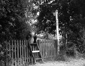Step-Ladder Stile Print, Dedham, Essex, England 1930s