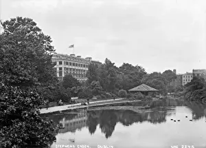 Early 20th Century Irish Landscape Prints: Stephens Green. Dublin