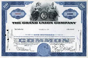 Stock Share Certificate - The Grand Union Company Stock Share Certificate - The Grand Union Company