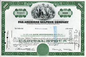 Stock Share Certificate - Pan American Sulphur Company Stock Share Certificate - Pan American Sulphur Company