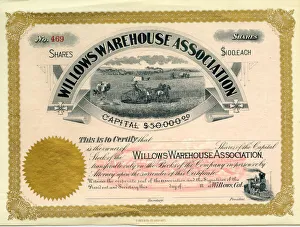 Stock Share Certificate - Willows Warehouse Association Stock Share Certificate - Willows Warehouse Association