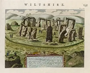 Ancient Monument UK Prints: Stonehenge in 1575