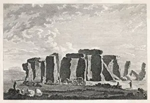 Ancient Monument Photography Prints: Stonehenge in 18th Cent