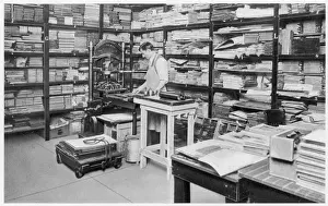 Vintage Printing Equipment Prints: Storing Printing Plates
