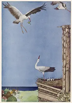 Folklore Inspired Artwork Prints: The Storks