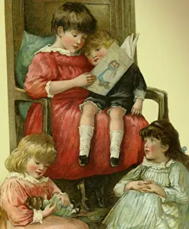 Victorian Era Children's Literature Prints: Storytime