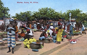Street market, Accra, Ghana, Gold Coast, West Africa Street market, Accra, Ghana, Gold Coast, West Africa