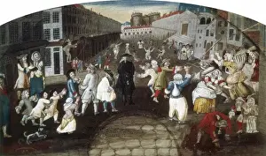 Oil On Canvas Import Art Prints: Street Performers