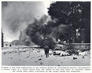 Street scene during the evacuation of Dunkirk, WW2 Street scene during the evacuation of Dunkirk, WW2