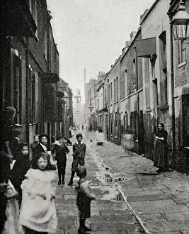 Street in Wapping, East End of London Street in Wapping, East End of London