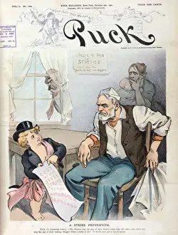Puck Magazine Art Prints: A strike preventive