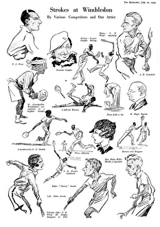 Strokes at Wimbledon - caricatures of tennis players Strokes at Wimbledon - caricatures of tennis players