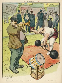 Strong Man at a Fair Print
