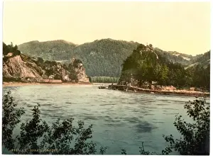 Old Photochrom Prints For Sale Prints: Strudel (i. e. rapids), Upper Austria, Austro-Hungary