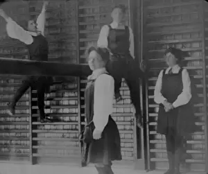 Physical Education History Prints: Students in gym