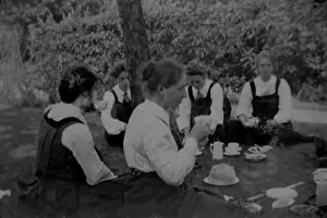 Physical Education History Prints: Students on a picnic
