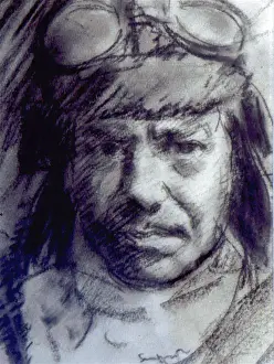 Royal Flying Corps History Prints: Study of a WWI Pilot