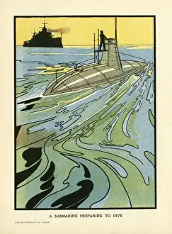 Framed Print : Submarine Print on Surface Framed Print : Submarine Print on Surface