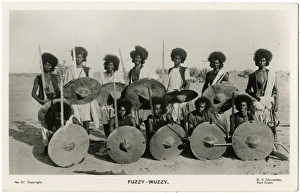 Sudan - A group of Hadendoa Warriors Sudan - A group of Hadendoa Warriors