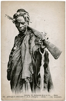 Sudanese Chief with rifle - East Africa Sudanese Chief with rifle - East Africa