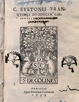 SUETONIUS, Gaius Suetonius Tranquillus (69 - after 122) SUETONIUS, Gaius Suetonius Tranquillus (69 - after 122)