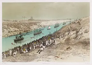 Suez Canal History Prints: Suez Canal Opened 1869