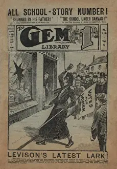 Suffragette Breaking Window Print, 1912