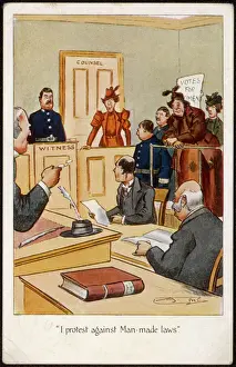 Suffragette in Print: Arrested Woman at the Dock