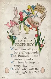 Early 20th Century Feminism Prints: Suffragette, An Easter Prophecy