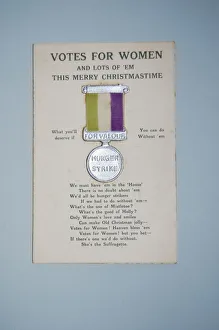 Suffragette Hunger Strike Medal Christmas Card Suffragette Hunger Strike Medal Christmas Card