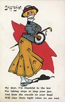 Suffrage Movement History Prints: Suffragette, Suffragist Muzzle