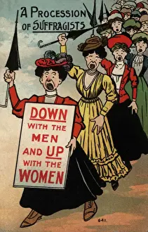 Womens Rights Historical Images Prints: Suffragettes, Procession of Suffragists