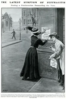 Suffragists putting up posters in London 1908 Suffragists putting up posters in London 1908