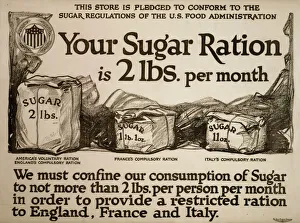Your sugar ration is 2 lbs. per month Your sugar ration is 2 lbs. per month