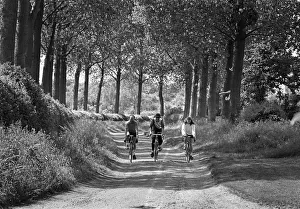 Summer cycling in Ashleworth, Gloucestershire, England Summer cycling in Ashleworth, Gloucestershire, England