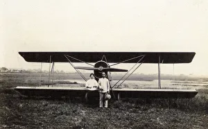 Sun Yat Sen and wife with first plane manufactured in China Sun Yat Sen and wife with first plane manufactured in China