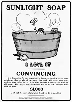 Early 20th Century Print of Port Sunlight Soap Advertisement