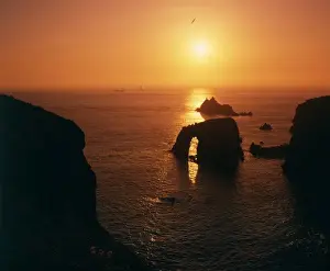 West Country Landscapes Prints: Sunset at Lands End, Cornwall