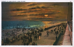 Sunset at Long Beach, Long Island, New York, USA Sunset at Long Beach, Long Island, New York, USA
