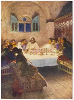 The Last Supper Print - A depiction of Jesus with his 12 disciples