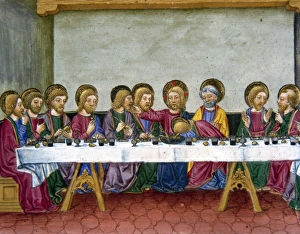 The Last Supper. Jesus announces to the apostles that one of The Last Supper. Jesus announces to the apostles that one of