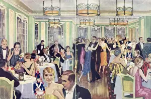 Vintage London Restaurants Prints: Supper at Kettners