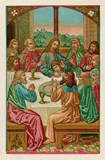Historical Jesus Images Prints: Last Supper / Miniature