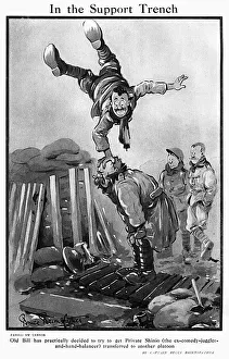 In the support trench by Bruce Bairnsfather, WW1 cartoon In the support trench by Bruce Bairnsfather, WW1 cartoon