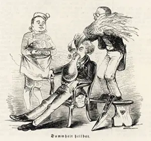 Satirical Medical Art Prints: Surgery Cures Stupidity