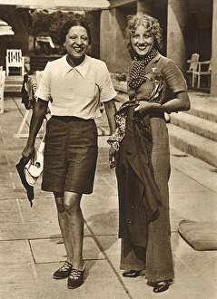 Suzanne Lenglen & Mrs Jay Gould at Monte Carlo Suzanne Lenglen & Mrs Jay Gould at Monte Carlo