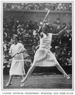 Suzanne Lenglen in 1925 Wimbledon Doubles Final Print