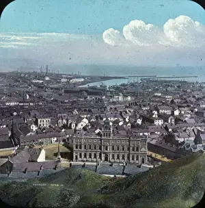 Swansea Colour Lantern Slide Print circa 1890s