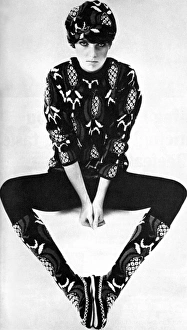 Sweater, cap and slipper socks from Neatawear, 1965 Sweater, cap and slipper socks from Neatawear, 1965